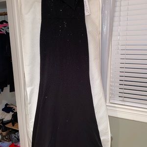 Montage by Mon Cheri Black Beaded Gown